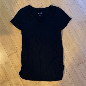Isabel Maternity Black Rouched Tee